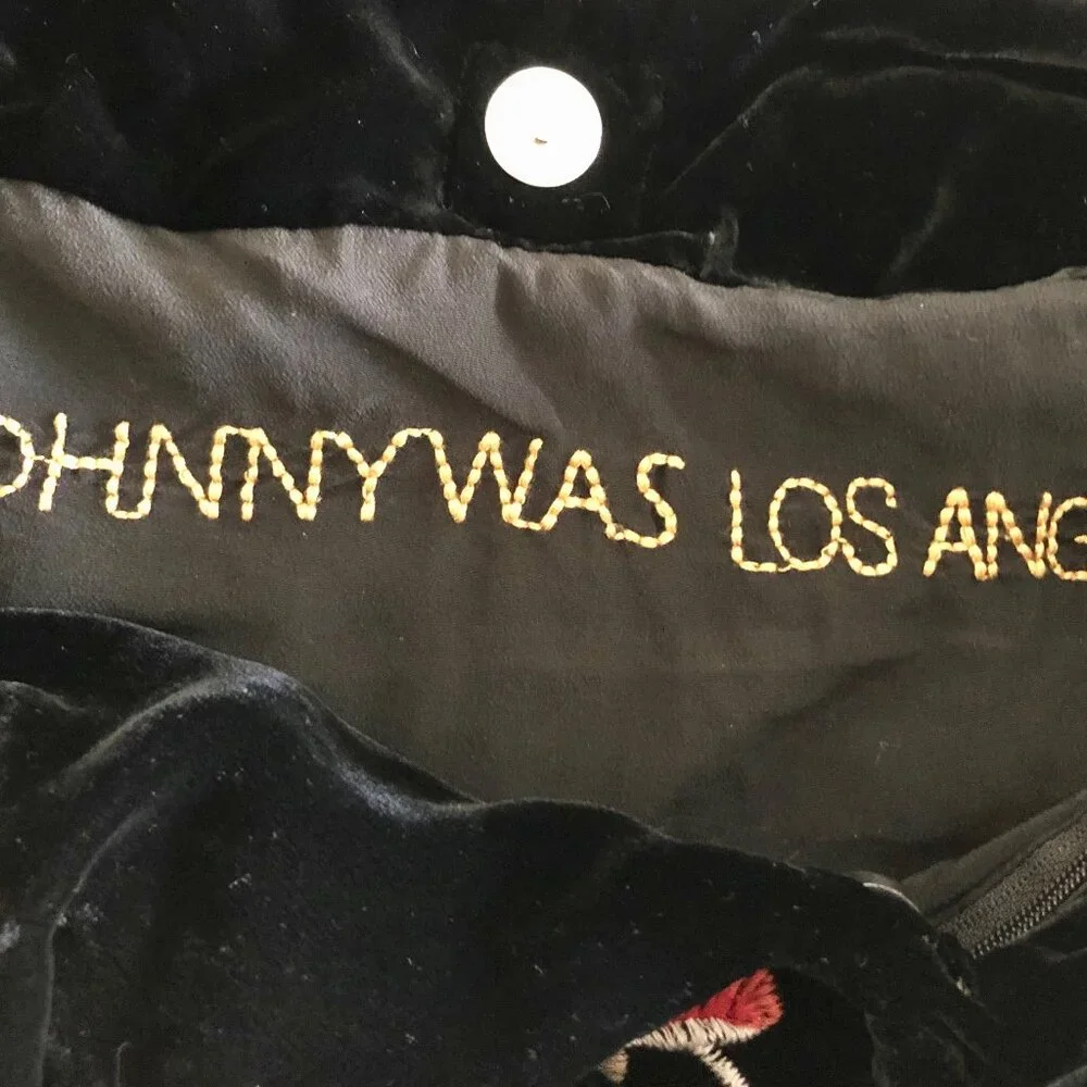 JOHNNY WAS ZWAZO BLACK KNOTTED VELVET BAG - Picture 4 of 8